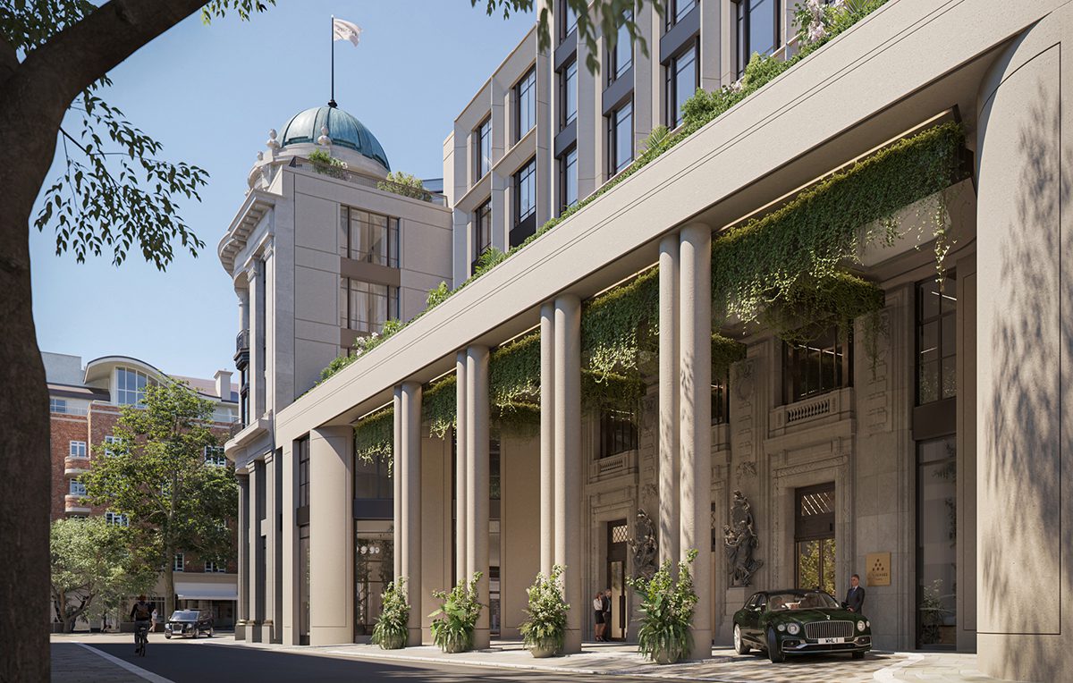 A building with pillars and a dome roof