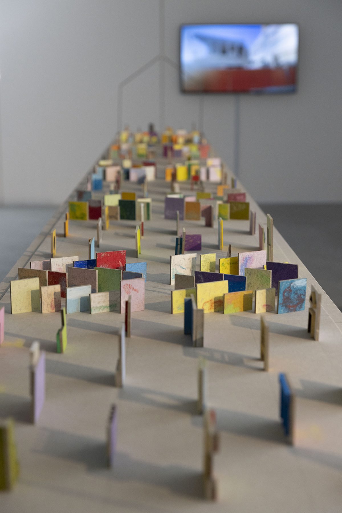 coloured sheets on a table
