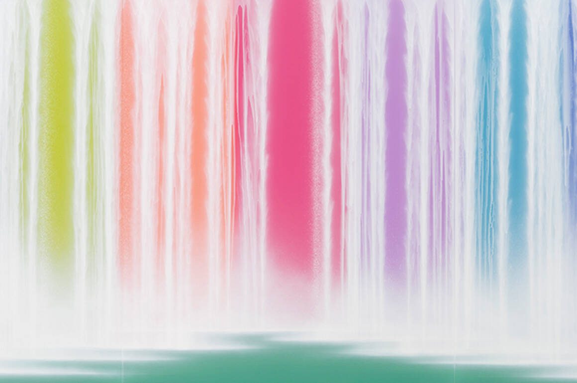 colourful lines in pink and blue