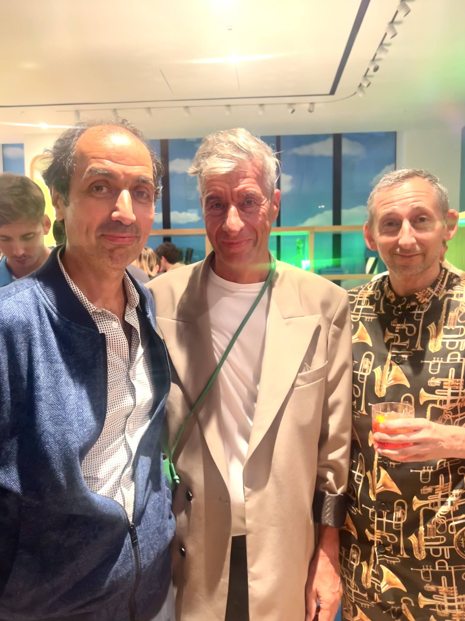 three men standing together