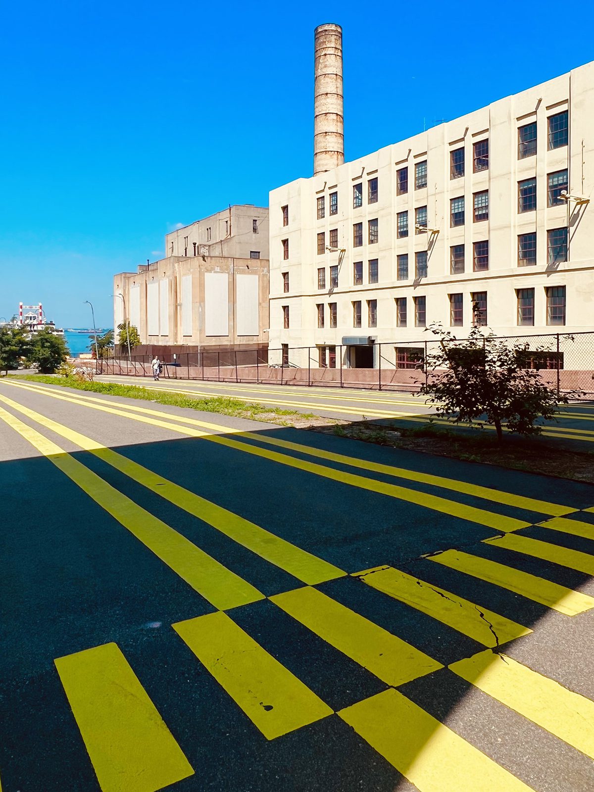 Yellow Zebra crossing on a chair