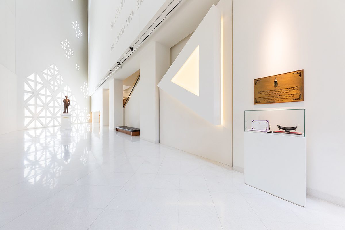 white building with light coming through
