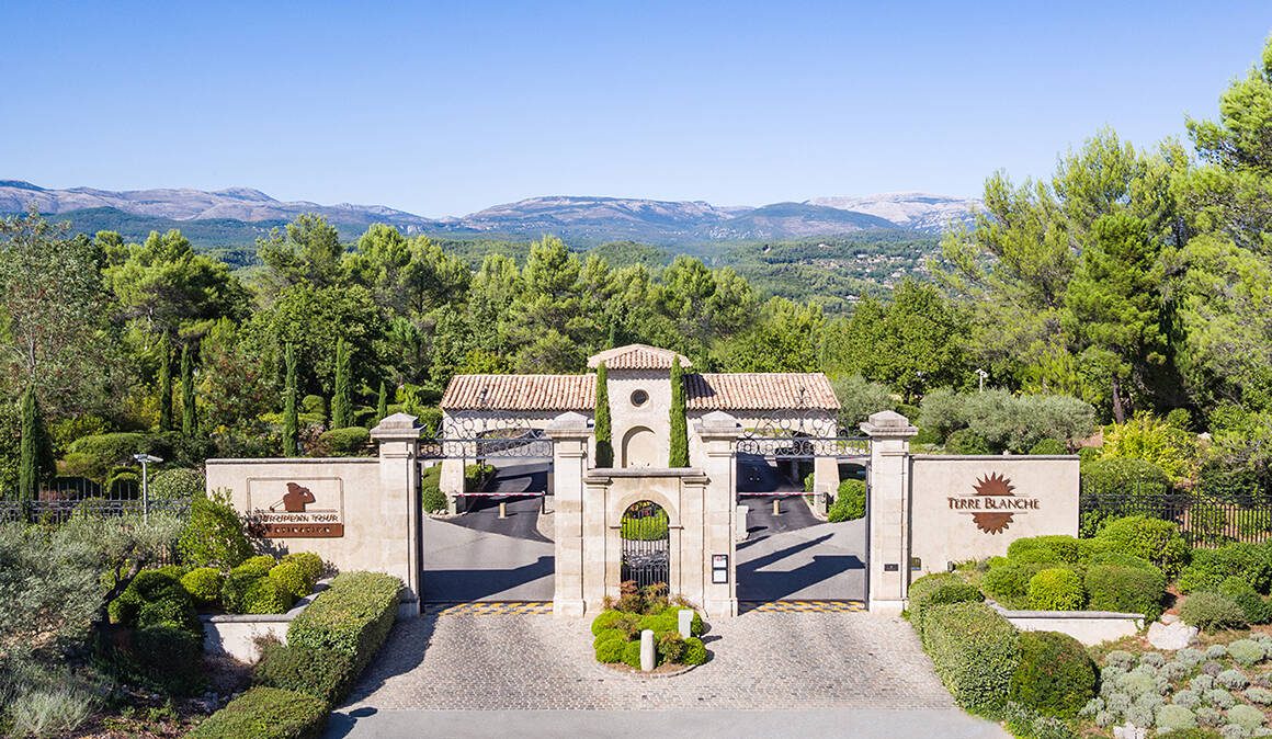 entrance gates to a hotel