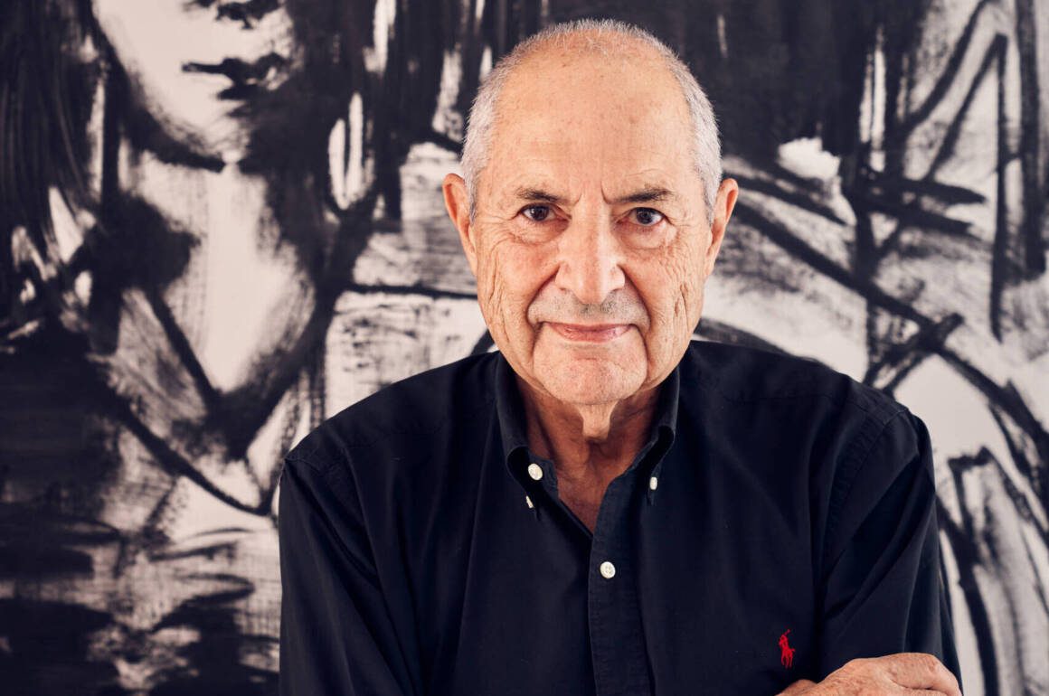 Dakis Joannou with Live Painting of Dakis and Lietta, 2018, by George Condo.